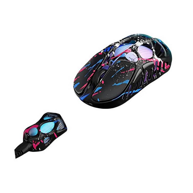 Миша GravaStar Mercury X Pro, 8K, BT/WL/USB-A, RGB, Neon Graffiti