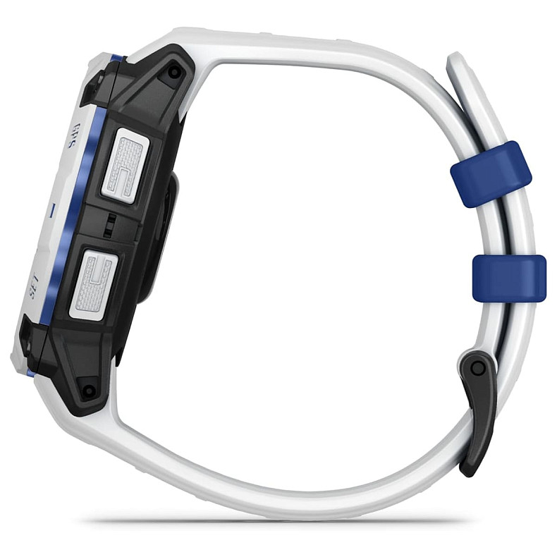 Спортивные часы Garmin Instinct 3 45mm Solar Whitestone with Whitestone/Bolt Blue Silicone (010-02934-43)
