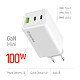Сетевое зарядное устройство ColorWay GaN Mini 100W PD Port PPS USB (USB-2C1A) White (CW-CHS061PD-WT)
