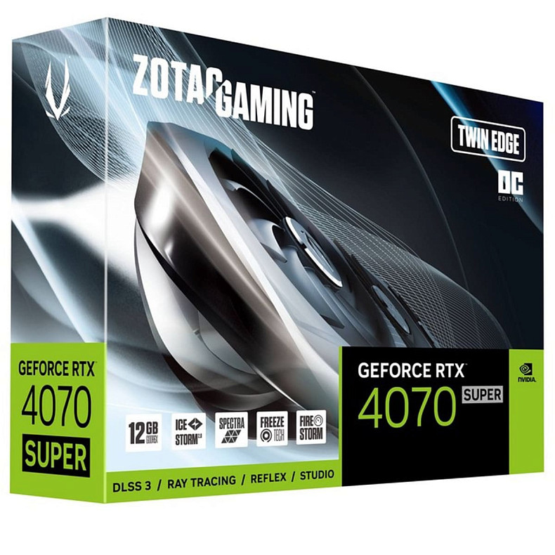 Відеокарта ZOTAC GeForce RTX 4070 SUPER 12GB GDDR6X Twin Edge OC