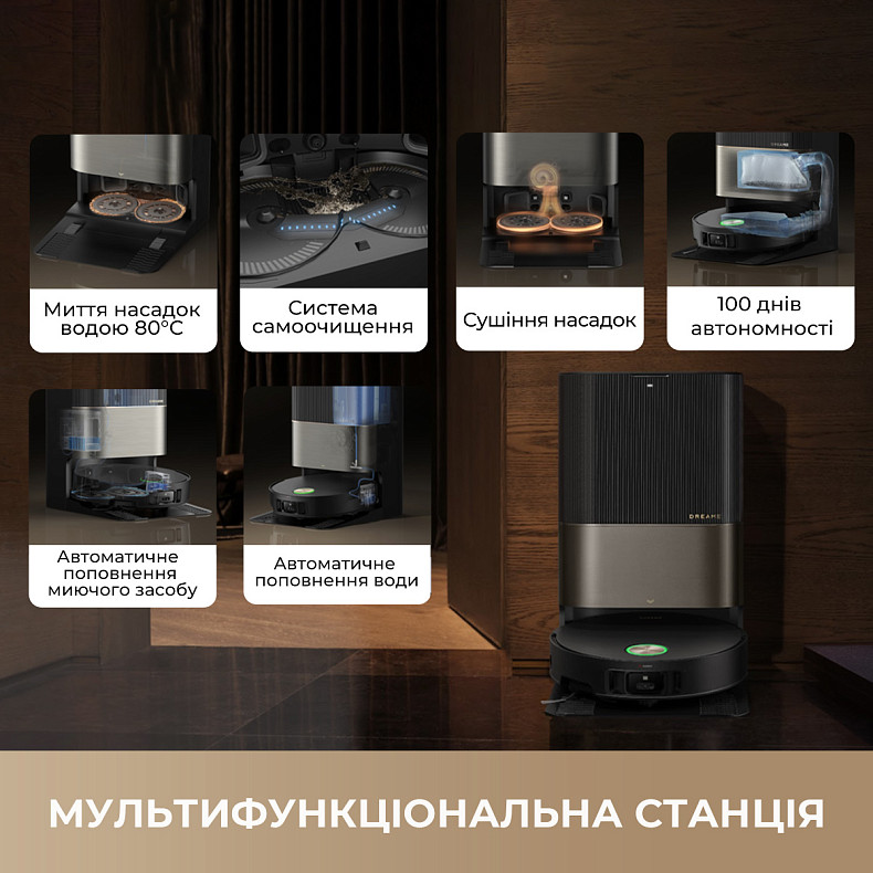 Робот-пилосос миючий Dreame Bot X50 Ultra Complete Black