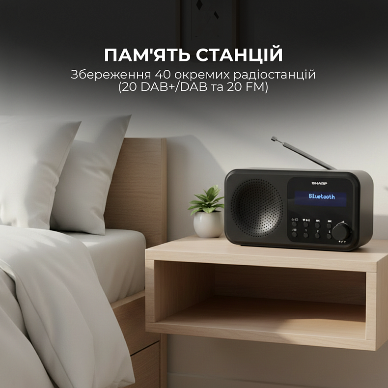 Радіоприймач Sharp DR-P420 Black