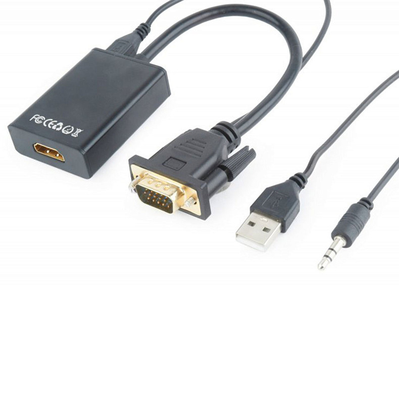 Адаптер-перехідник VGA на HDMI зі звуком