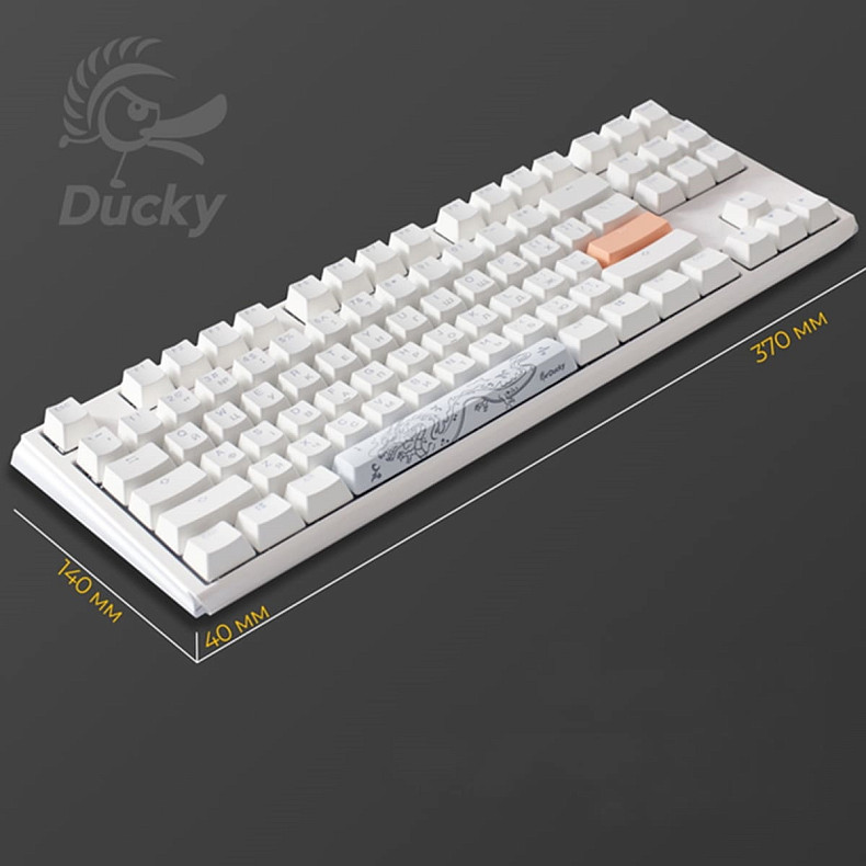 Клавиатура Ducky One 3 TKL Cherry MX Brown RGB White UA