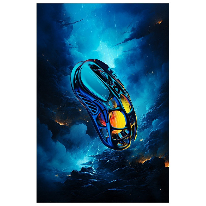 Мышь GravaStar Mercury M1 Pro, magnesium alloy body, BT/WL/USB-A, RGB, Gunmetal Gray