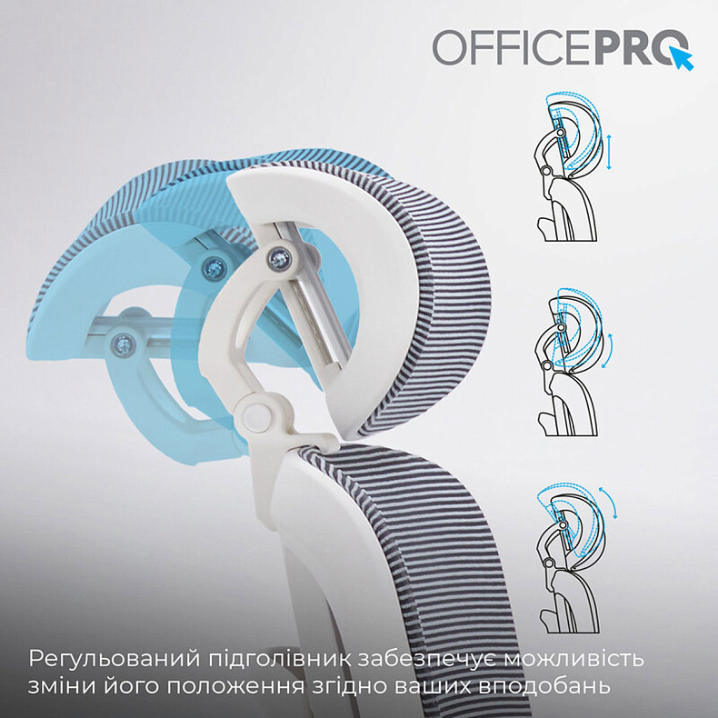 Крісло офісне OfficePro Skyline OC750-W-DG-DG