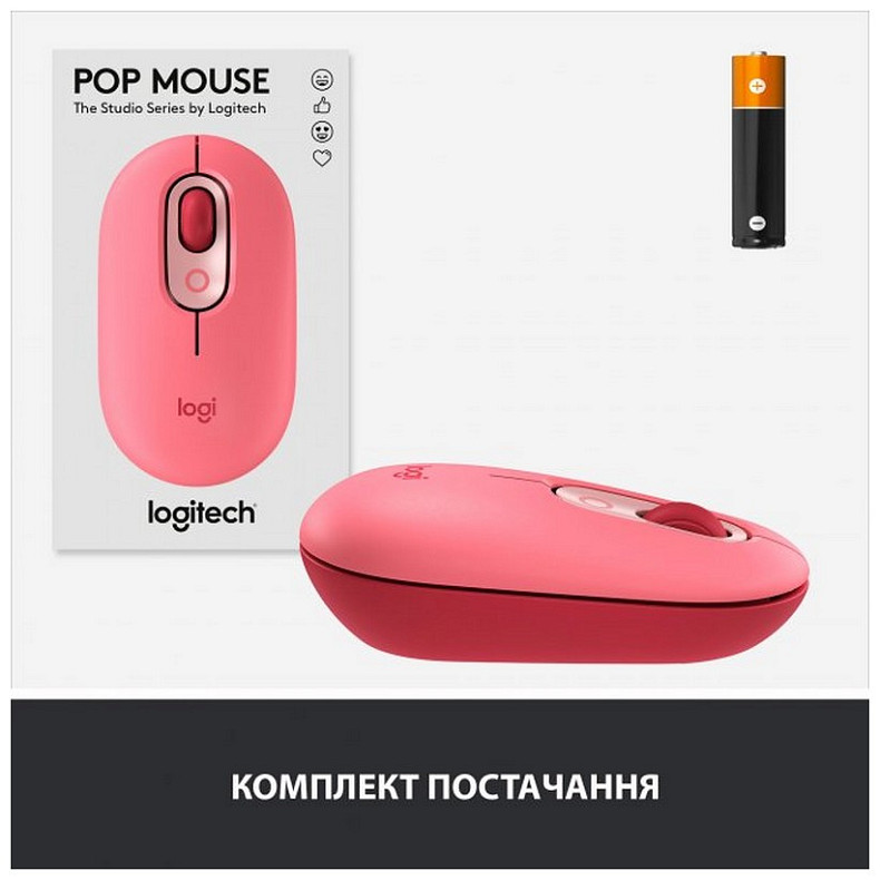 Мышка Logitech POP Mouse Bluetooth Heartbreaker Rose (910-006548)