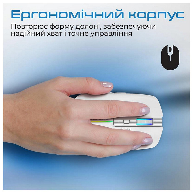 Миша бездротова Promate Kitt White