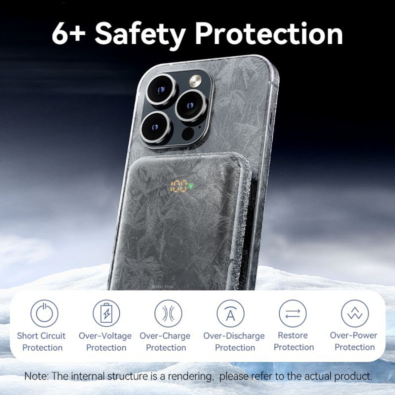 УМБ Vention Magnetic Wireless 10000mAh 20W PD USB-C In/Out, QI-15W Black