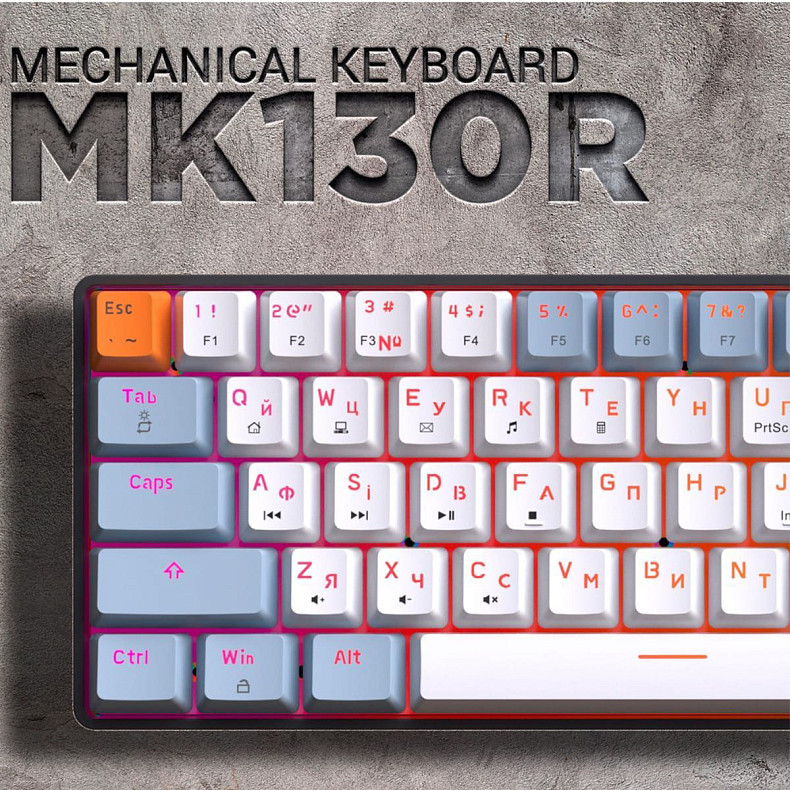 Клавіатура механічна GamePro MK130R (Red) з Hot-Swap RGB Black