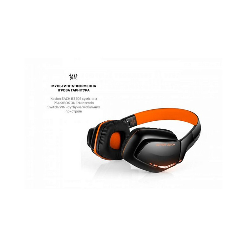 Bluetooth-гарнітура Kotion EACH B3506 Black/Orange (ktb3506bt)