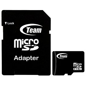 MicroSDHC   4GB Class 10 Team + SD-adapter (TUSDH4GCL1003)
