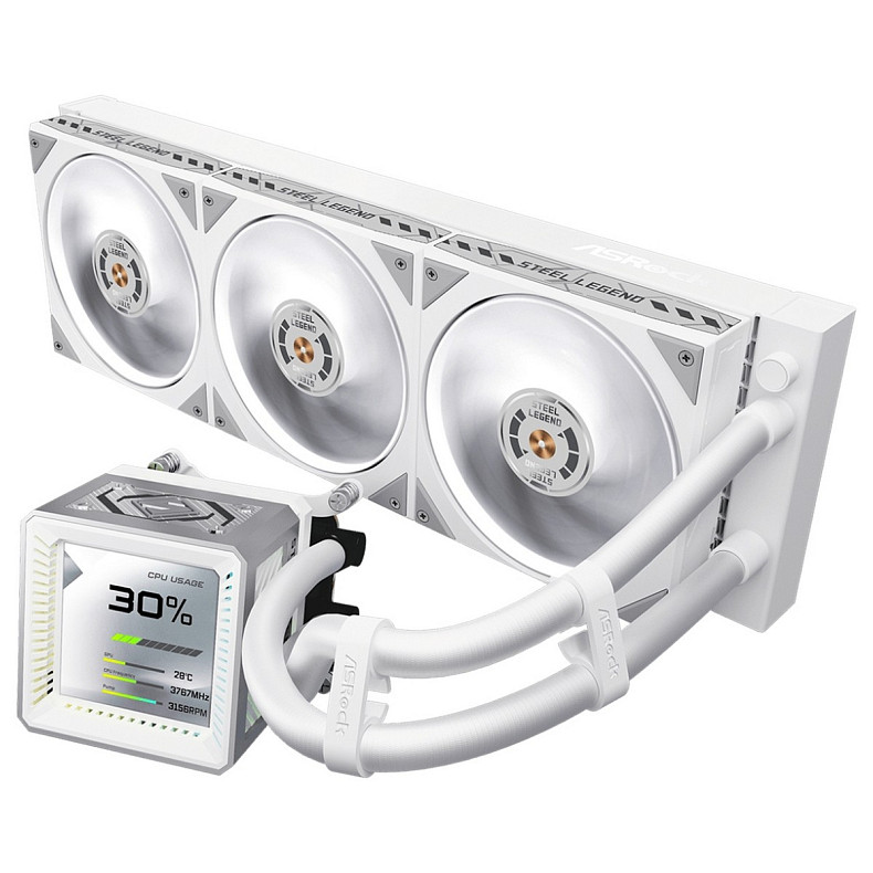 Система водяного охлаждения ASRock Steel Legend 360 LCD White