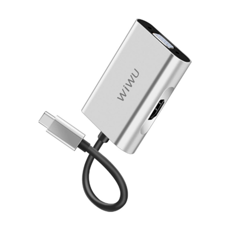 Адаптер WIWU Adapter Apollo A20VH USB-C to HDMI+VGA Silver