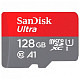 Карта памяти MicroSDXC 128GB UHS-I Class 10 SanDisk Ultra A1 R140MB/s + SD-adapter