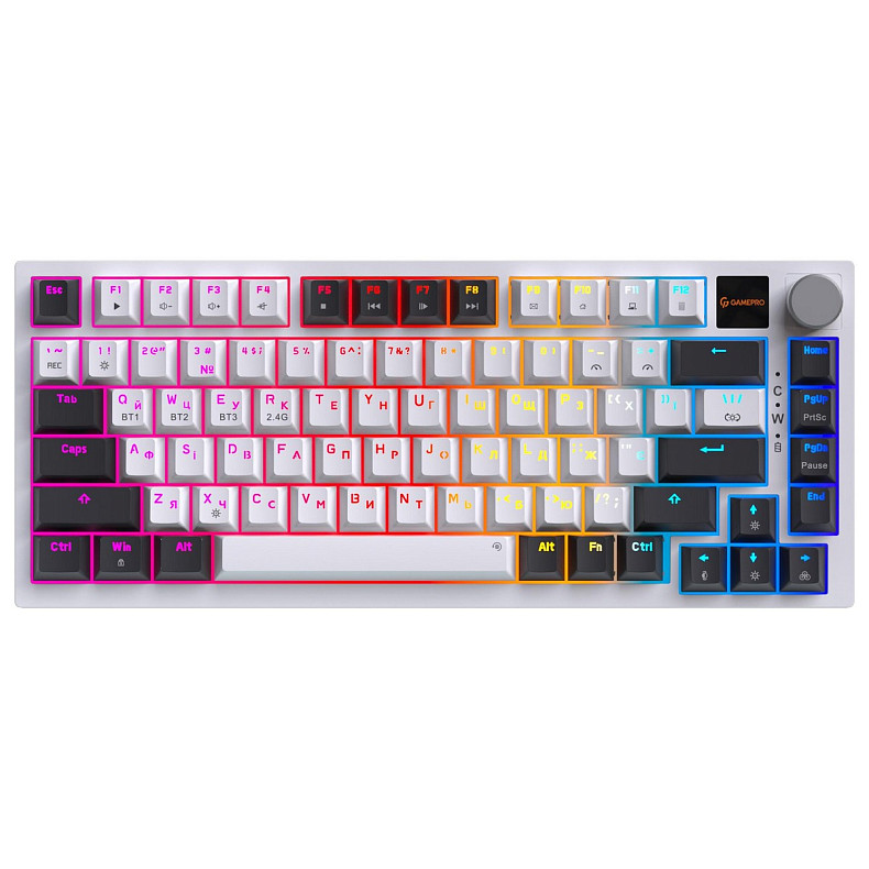 Клавіатура GamePro Asgard Valhalla QLAB Sakura Switch White With Display (MK160-W-D-QS-