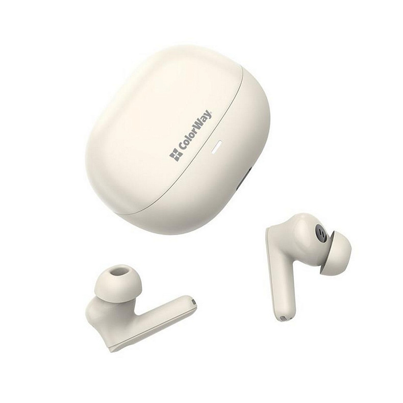 Навушники СolorWay Slim TWS-1 Earbuds Long Life Beige (CW-TWS1BE)