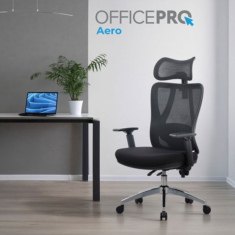 Крісло офісне OfficePro Aero OC490B Black