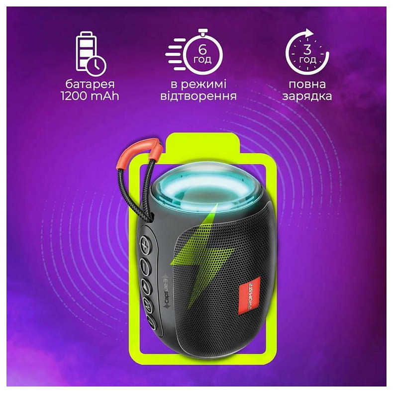 Акустическая система Promate Capsule-3 Black