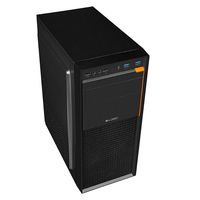 Корпус LogicConcept J23 USB 3.0x2+2.0x2 BLACK без БЖ ATX