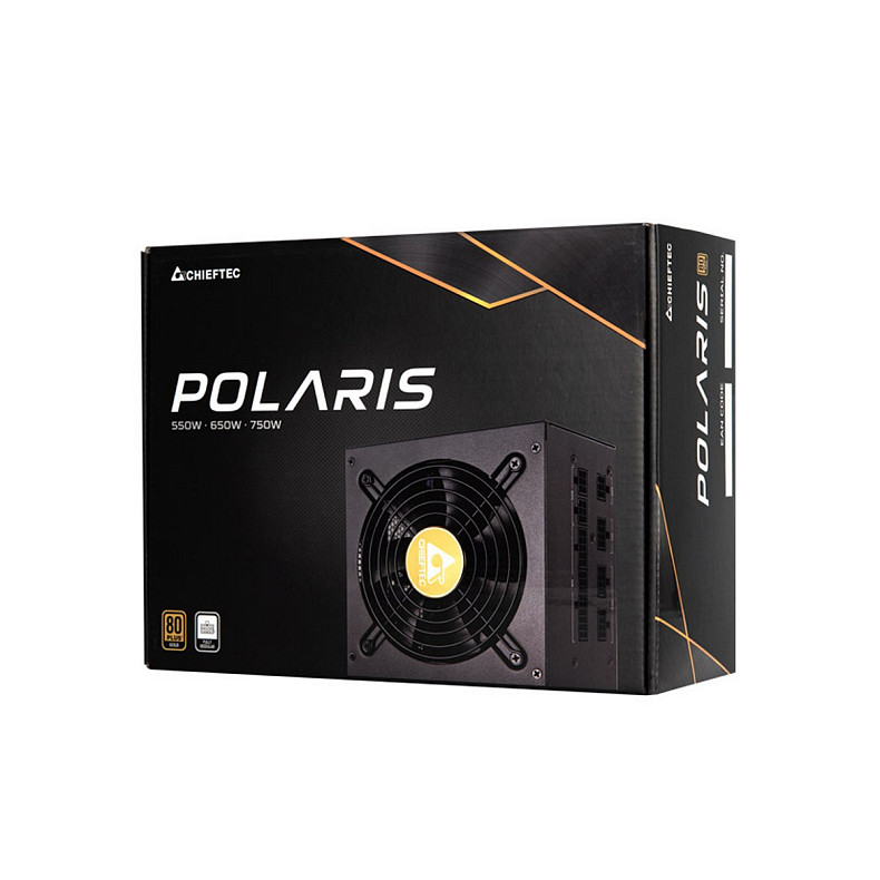 БЖ 550W Chieftec POLARIS PPS-550FC, 120 mm, 80+ GOLD, Cable management, retail