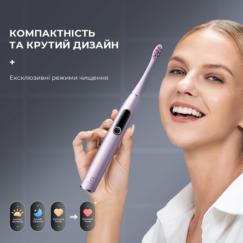 Электрическая зубная щетка Oclean X Pro Digital Purple