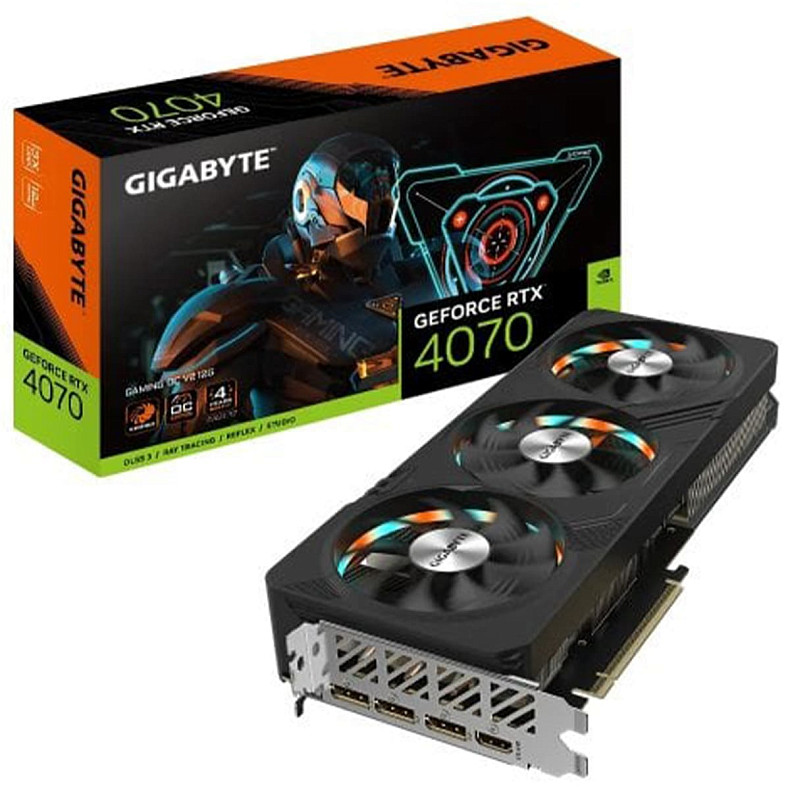 Відеокарта GIGABYTE RTX4070 12GB GDDR6X N4070GAMING OCV2-12GD