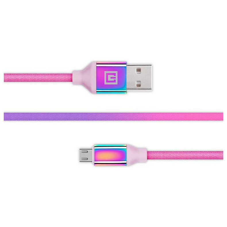 Кабель REAL-EL Premium Rainbow USB-microUSB 1m (EL123500052)