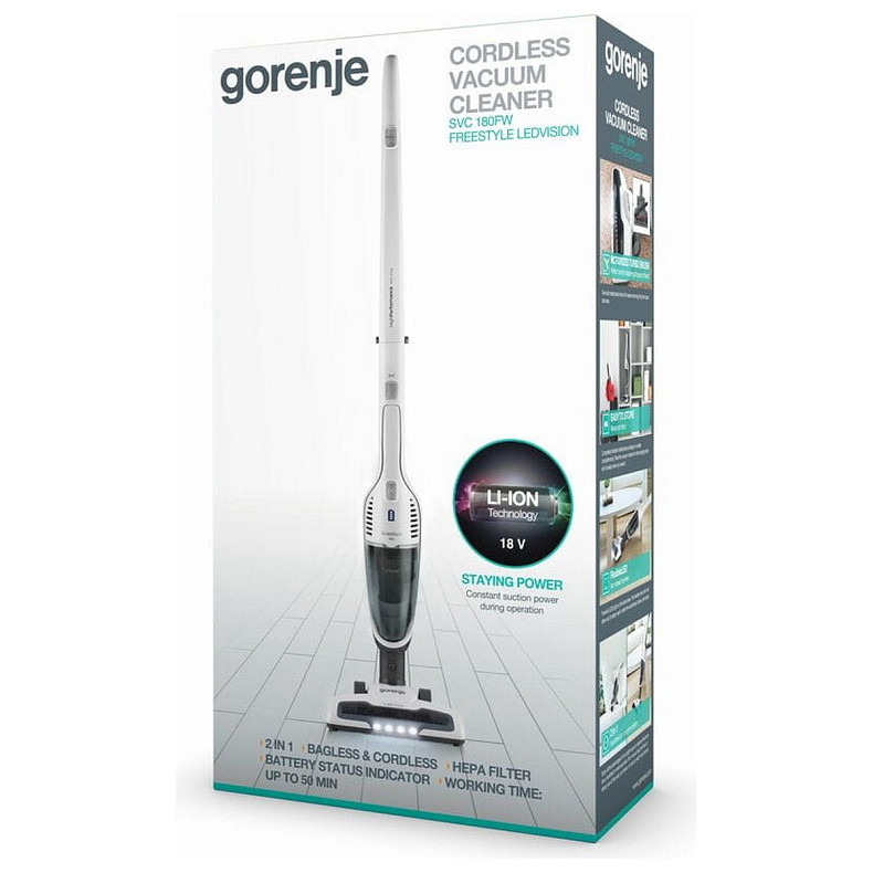 Акумуляторний пилосос Gorenje SVC180FW