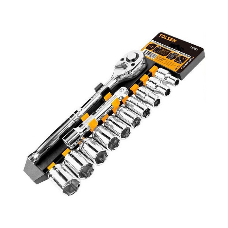 Набір торцевих головок Tolsen, 1/2", 12шт, CrV (15392)