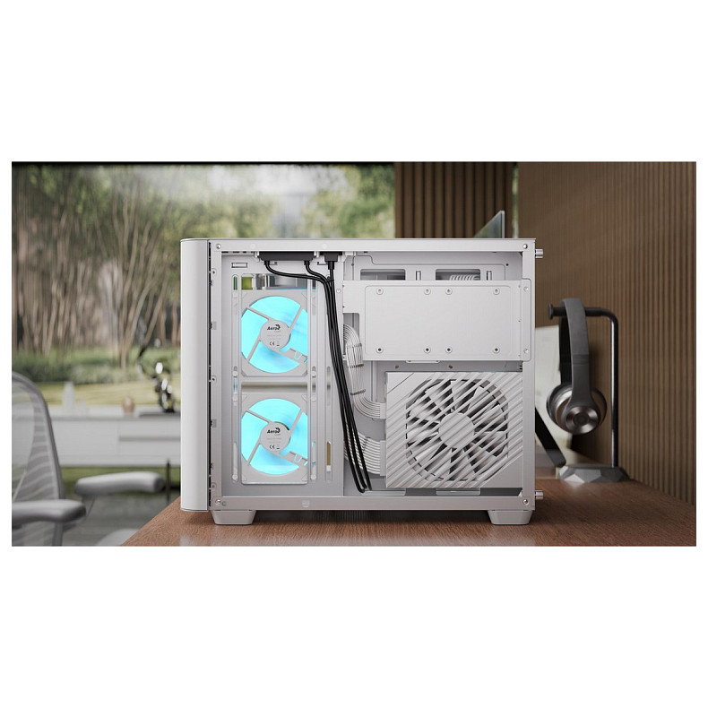 Корпус AeroCool P300C-G-WT-v1 (ACCS-PN02033.21) White без БП
