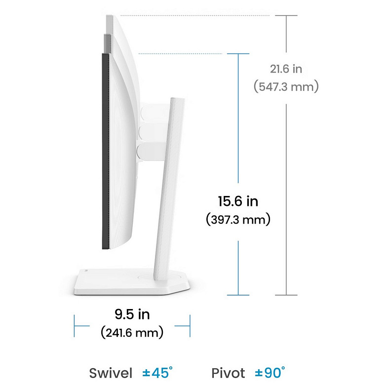 Монітор BenQ 27" GW2790TC, IPS, 144Hz, HDMI, DP, USB-C, HAS, Pivot, колонки