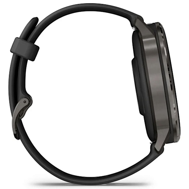 Смарт-годинник GARMIN Venu 4 45 mm Slate with Black Silicone Band (010-03014-00)
