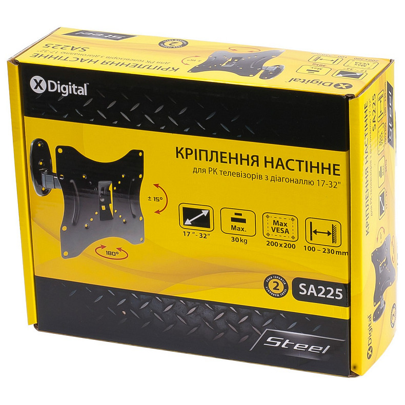 Кронштейн X-DIGITAL STEEL SA225 черный