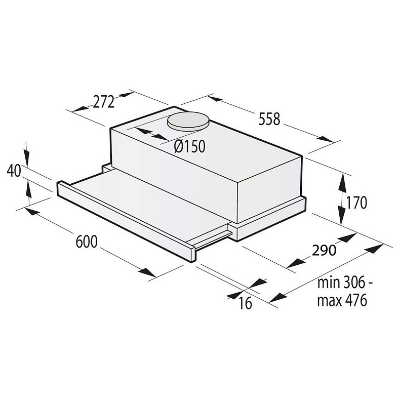 Вытяжка Gorenje TH64E3BG