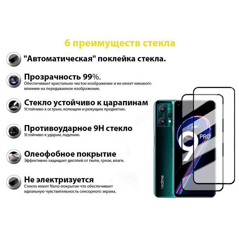 Захисне скло BeCover для Realme 9 Pro/9i Black (707878)