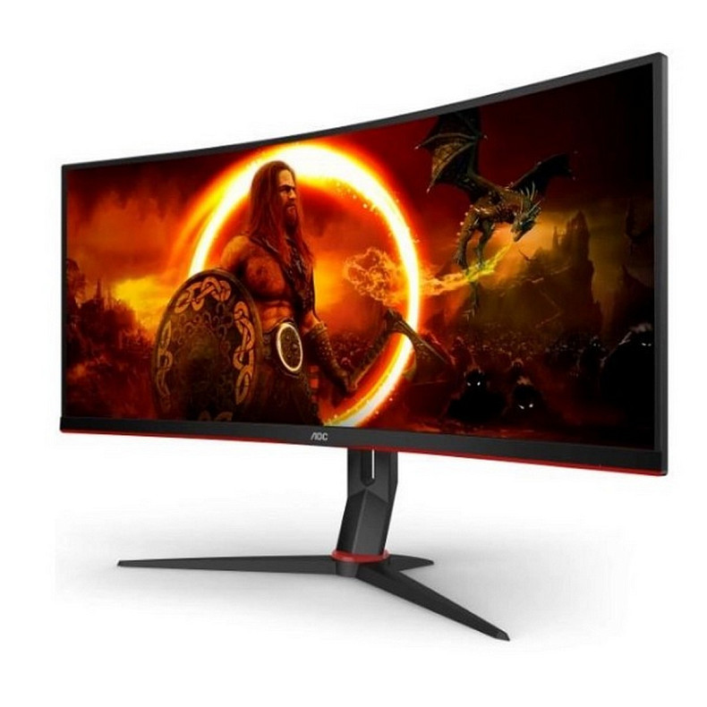 Монiтор AOC 34" CU34G2XP/BK 21:9 VA Curved WQHD 180Hz HDMI DP USB Height Black/Red