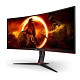 Монiтор AOC 34" CU34G2XP/BK 21:9 VA Curved WQHD 180Hz HDMI DP USB Height Black/Red