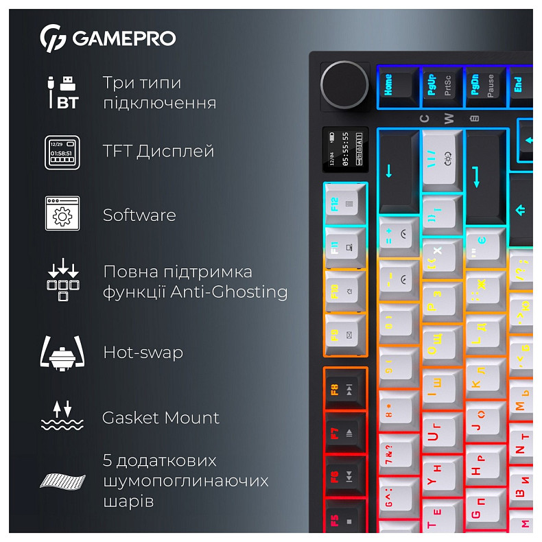 Клавиатура GamePro Asgard Valhalla Pro White (MK160W-D-Pro)