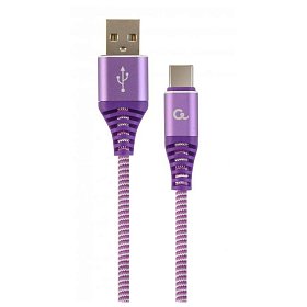 Кабель Cablexpert (CC-USB2B-AMCM-1M-PW) USB 2.0 A - USB Type-C, премиум, 1м, фиолетовый