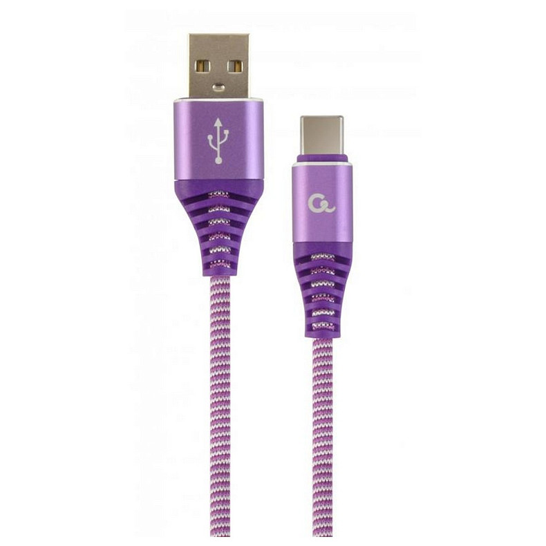 Кабель Cablexpert (CC-USB2B-AMCM-1M-PW) USB 2.0 A - USB Type-C, преміум, 1м, фіолетовий