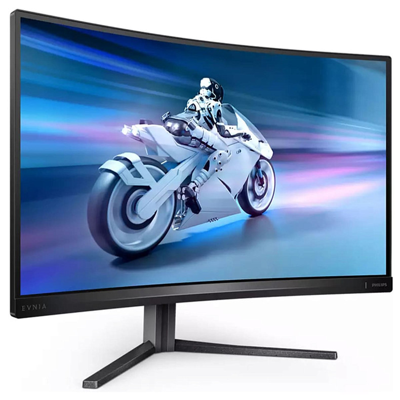 Монітор 27" Philips 27M2C5500W, QHD, VA, вигнутий, 240Hz, 0,5ms, 2x HDMI, 2x DP, USB-hub, HAS, сірий