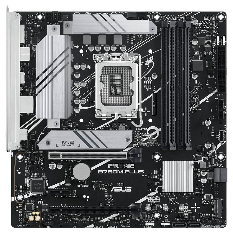 Материнcька плата ASUS PRIME B760M-PLUS s1700 B760 4xDDR5 M.2 HDMI DP mATX