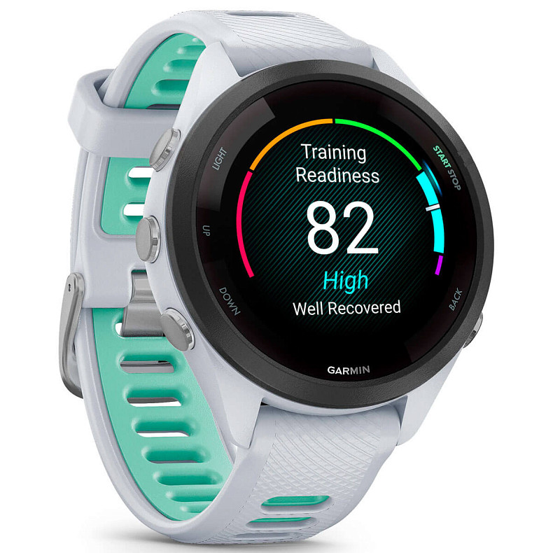 Спортивний годинник GARMIN Forerunner 265S Black Bezel with Whitestone Case and Whitestone/Neo Tropic Silicone Band