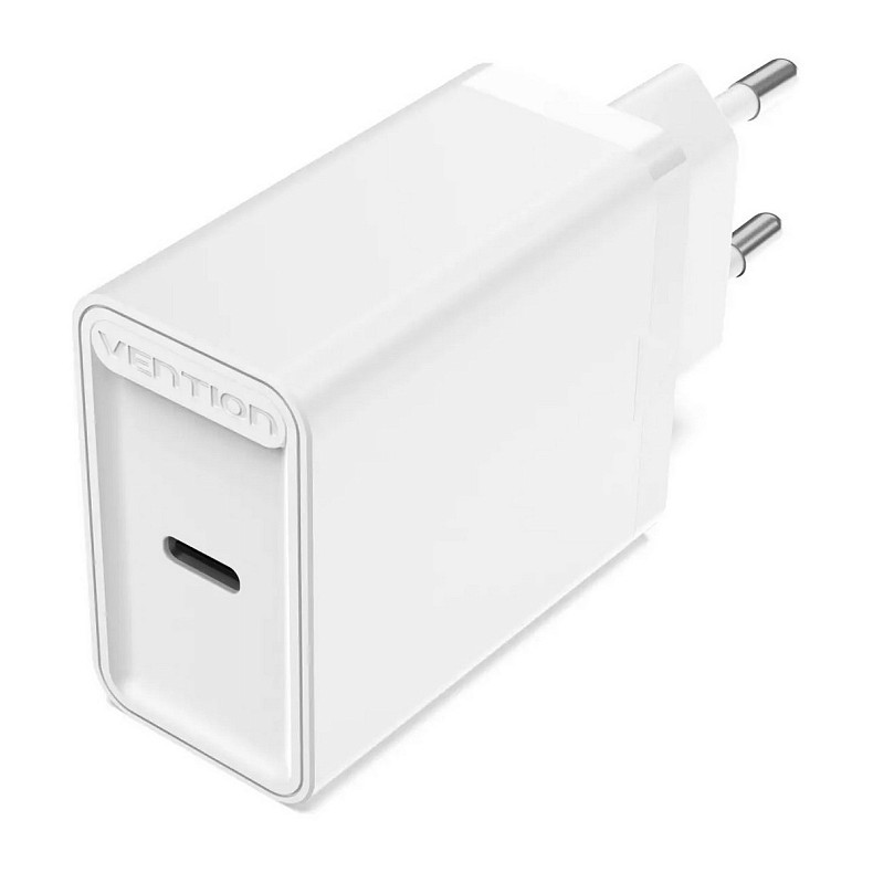 Зарядний пристрій Vention USB Type C + QC4.0 (20W) White (FADW0-EU)