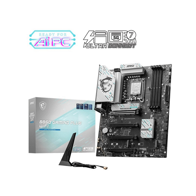 Материнская плата MSI B860 GAMING PLUS WIFI s1851 B860 4xDDR5 M.2 HDMI DP WiFi BT ATX