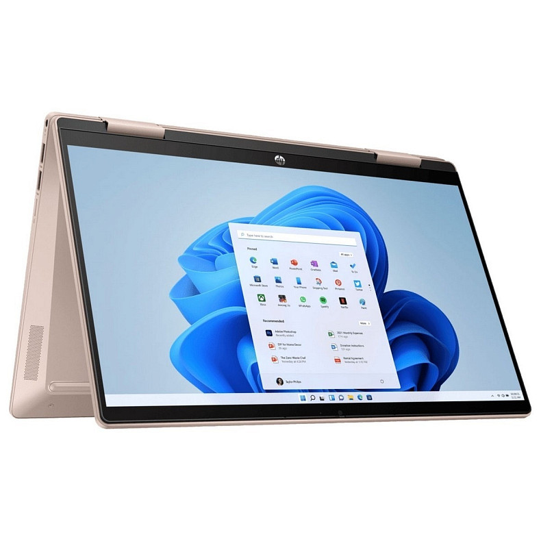 Ноутбук HP Pavilionx360 14-ek2018ru 14"FHD IPS Ts,300n/Core3-100U(4.7)/8Gb/SSD512Gb/IntlGr/W11H6/Золотисто-р