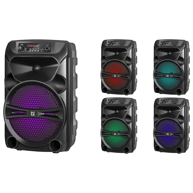 Акустическая система 1.0 Defender G110 12W, Light/BT/FM/USB/LED/AUX