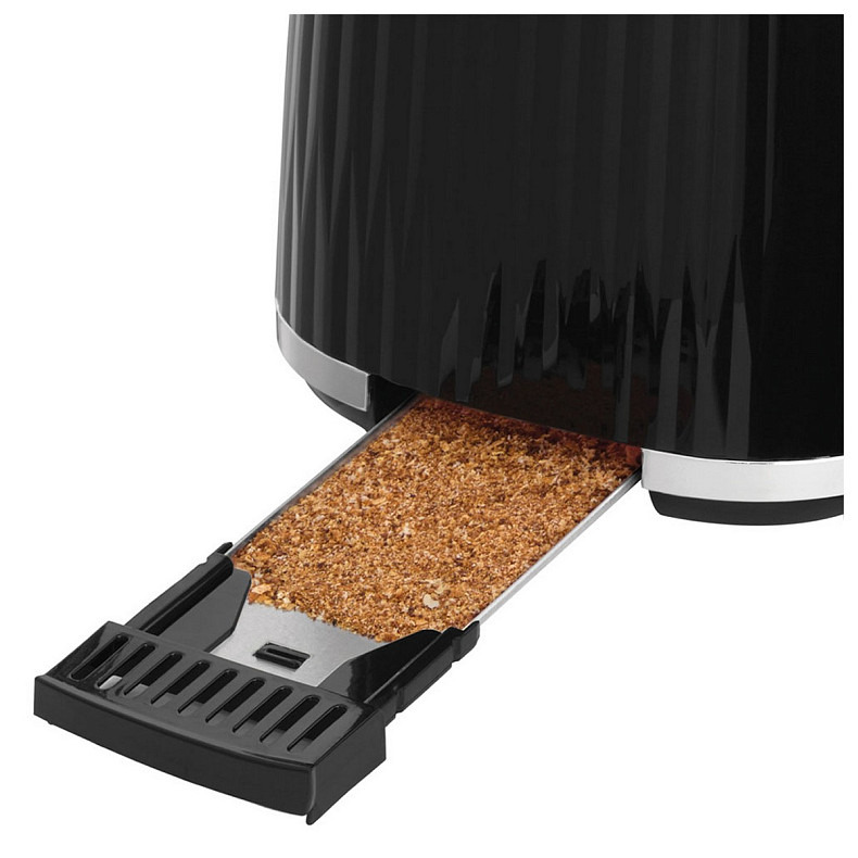 Тостер Russell Hobbs Eden 800Вт, пластик, подогрев, разморозка, черный