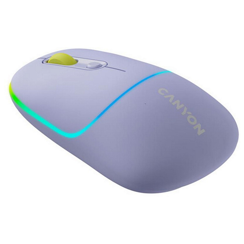 Мышка Canyon MW-22 Dual Band RGB Wireless Mountain Lavender (CNS-CMSW22ML)